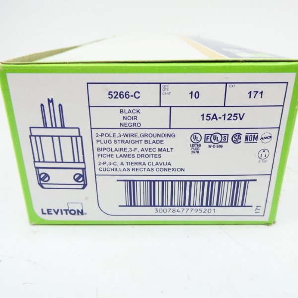 LEVITON 5266-C 125V 15A (PKG OF 10) NSMP