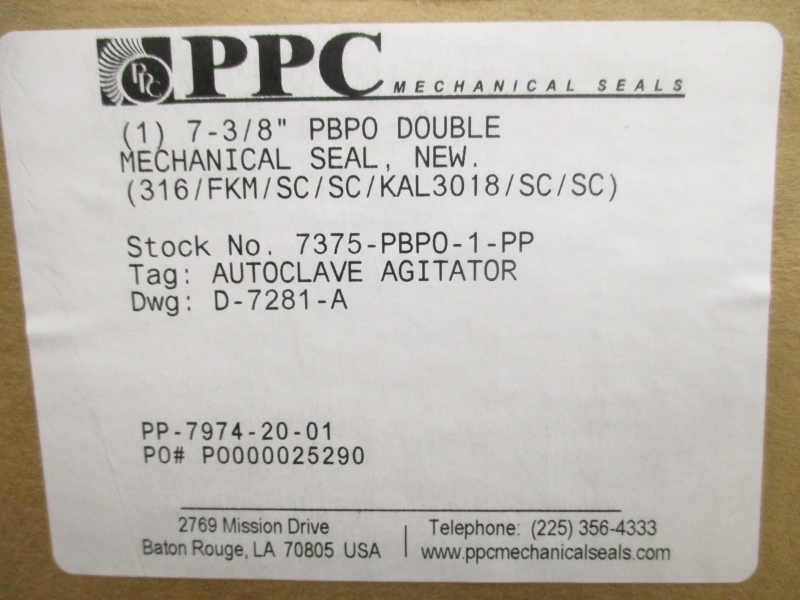 PPC MECHANICAL SEAL 7375-PBP0-1-PP NSMP - Picture 4 of 4