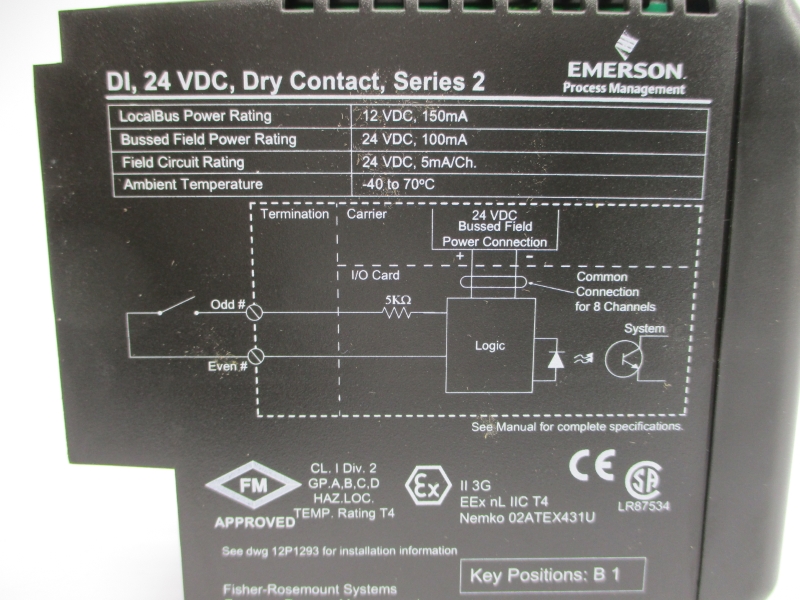 FISHER ROSEMOUNT 12P2535X042 KJ3201X1-BA1 24VDC NSNP