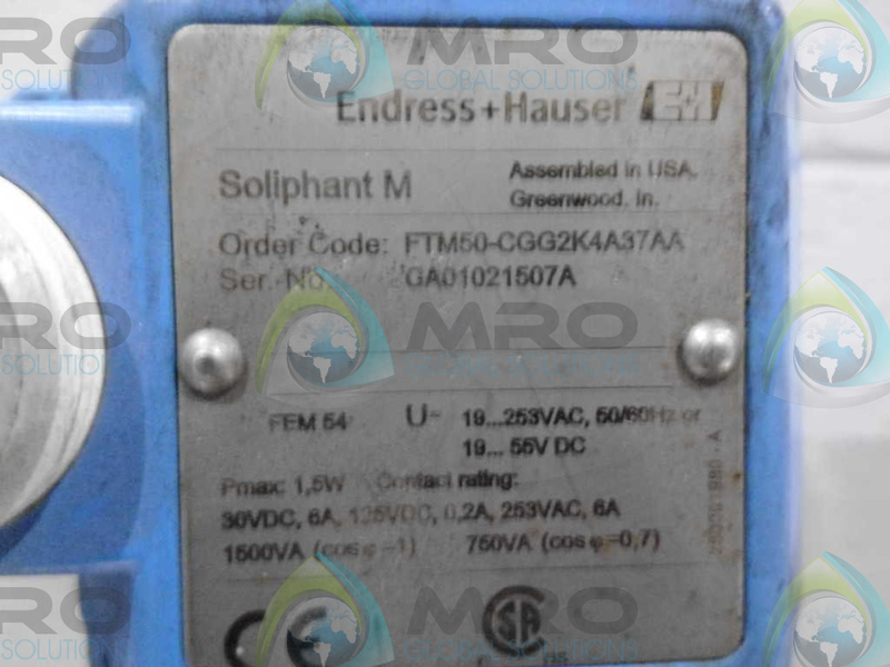 Endress Hauser Soliphant M Ftm50 Cgg2k4a37aa Vibronic Sensor De