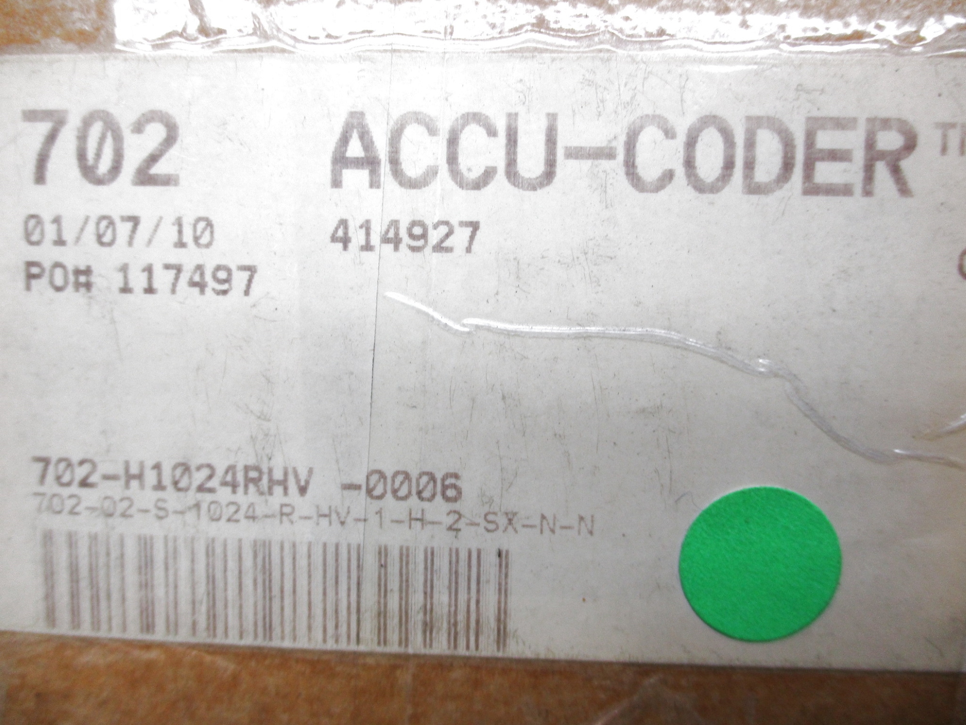 ACCU-CODER 702-02-S-1024-R-HV-1-H-2-SX-N-N NSMP