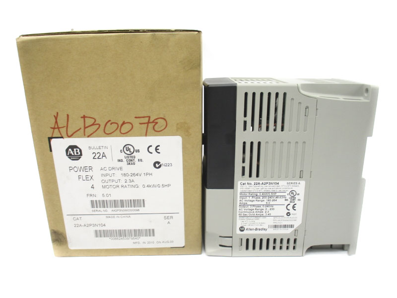 ALLEN BRADLEY 22A-A2P3N104 SER. A F/W 5.01 180-264V 6.0A NSMP - Bild 1 von 4