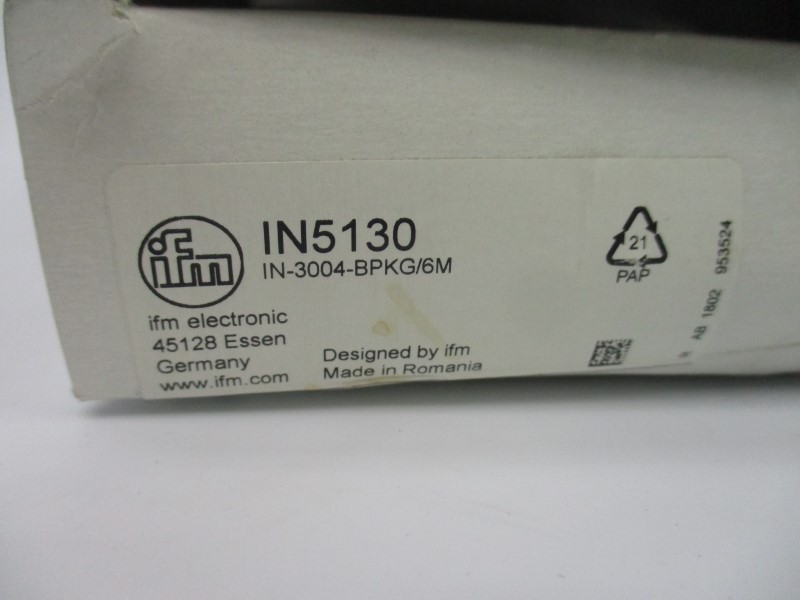 IFM EFECTOR IN5130 IN-3004-BPKG/6M 10-36VDC NSMP