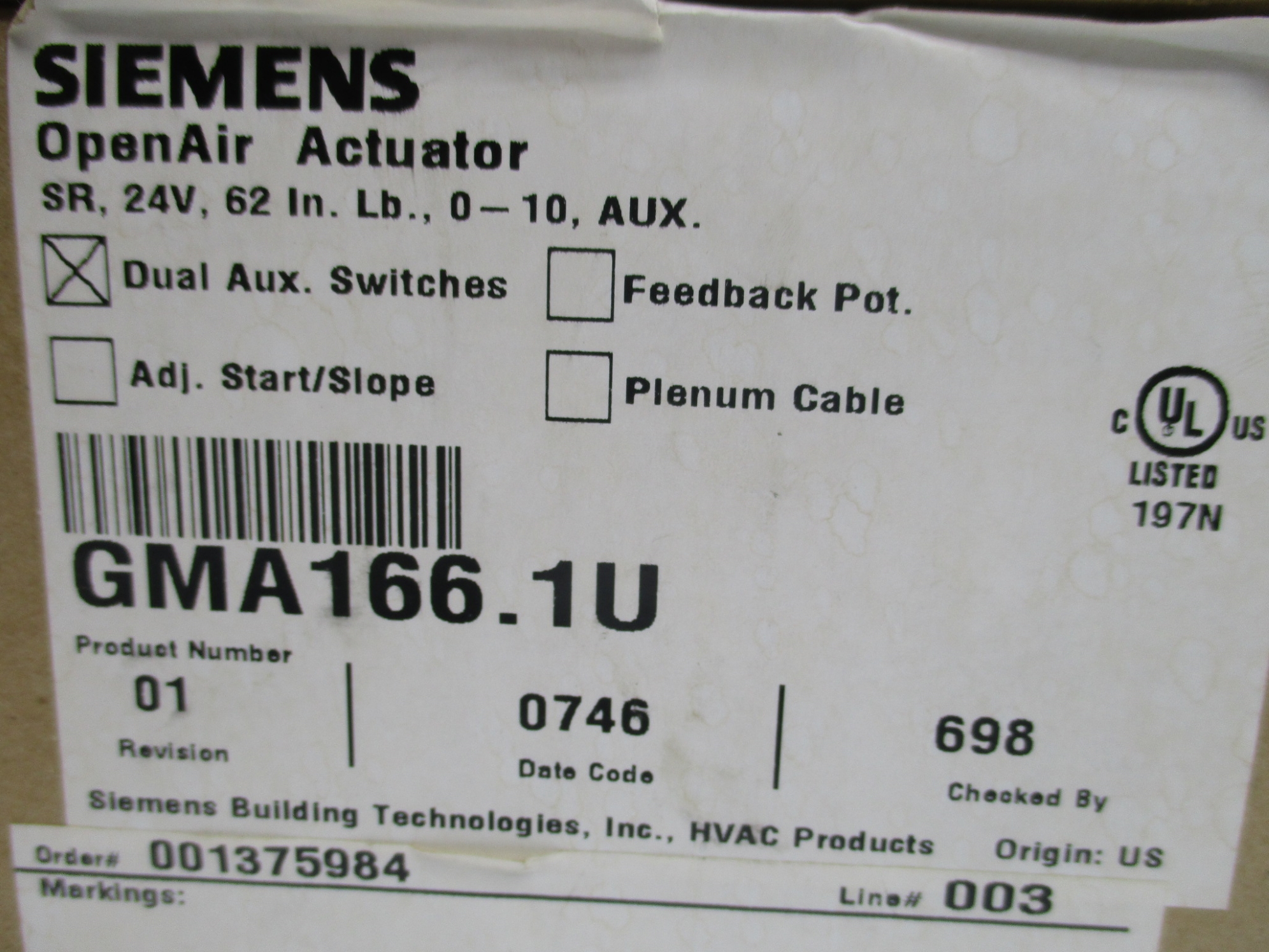 SIEMENS GMA166.1U NSMP - Bild 5 von 5