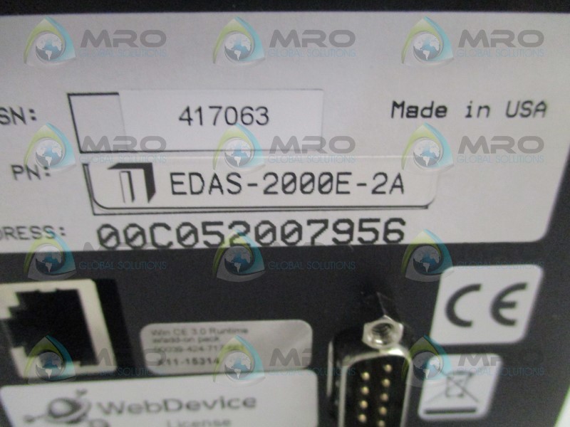 MÓDULO UNIDAD PROCESADOR BASE INSTRUMENTACIÓN INTELIGENTE EDAS-200E-1 UNMP - Imagen 5 de 5