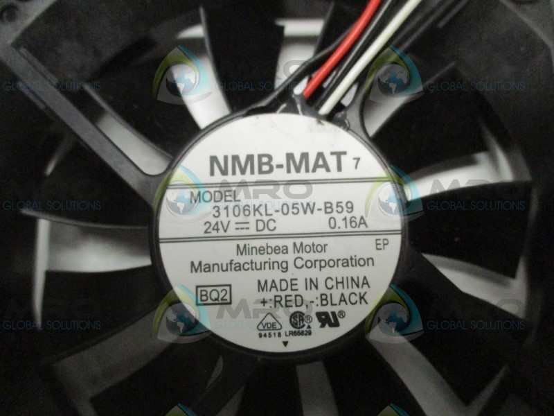 Minebea 3106KL-05W-B59 NMB-MAT7 Fan 3106KL05WB59 24VDC 