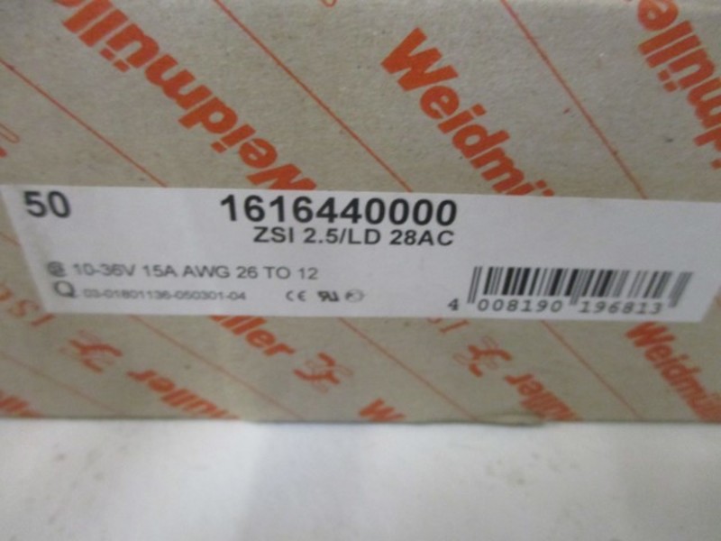 Lot de 50 Weidmuller Terminal Block 1742610000//ZKS 2.5//1.5 NEW IN BOX *