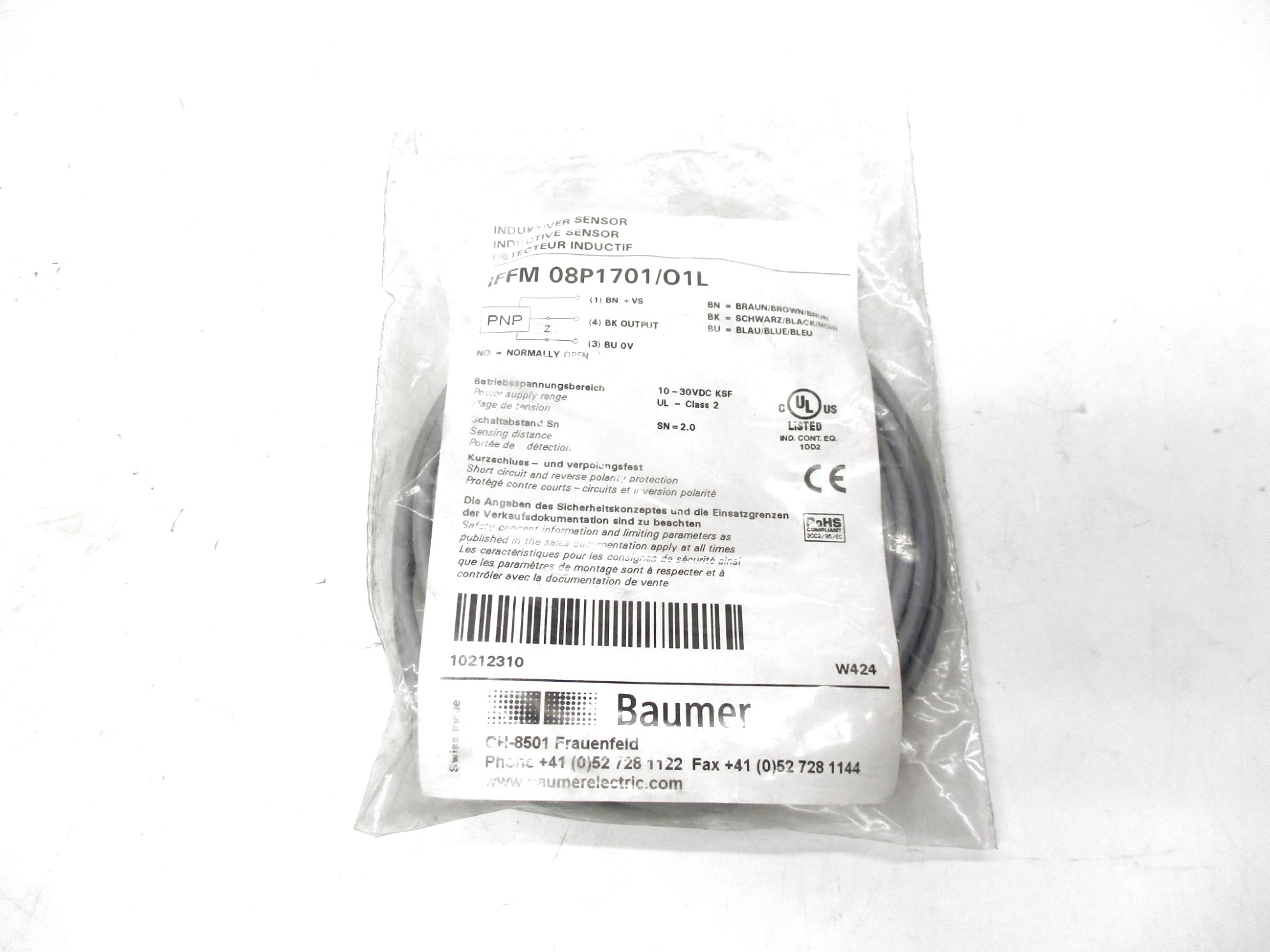 BAUMER IFFM08P1701/O1L 10-30VDC NSMPのeBay公認海外通販｜セカイモン
