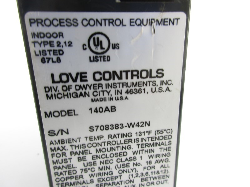 LOVE CONTROLS 140AB 0-600'F UNMP